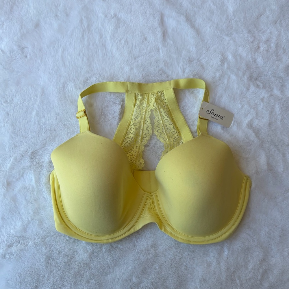 NWT Soma Embraceable Geo Lace Racerback Lined Bra